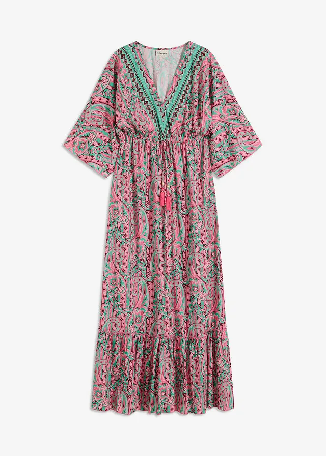 Vestido largo de viscosa fluida