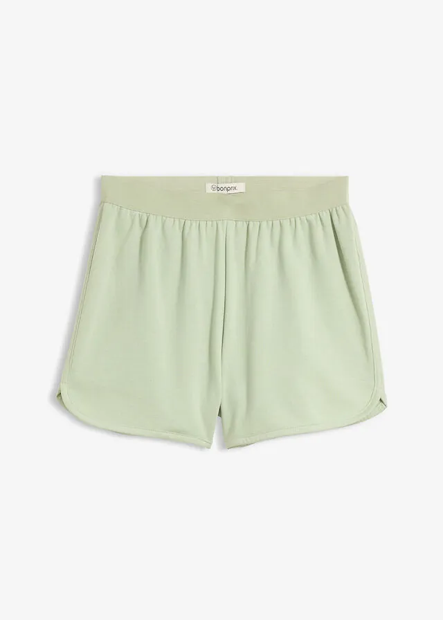 Pantalón corto de chándal con dobladillo redondeado