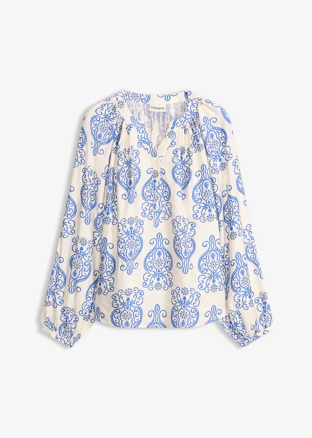 Blusa de mezcla de viscosa fluida