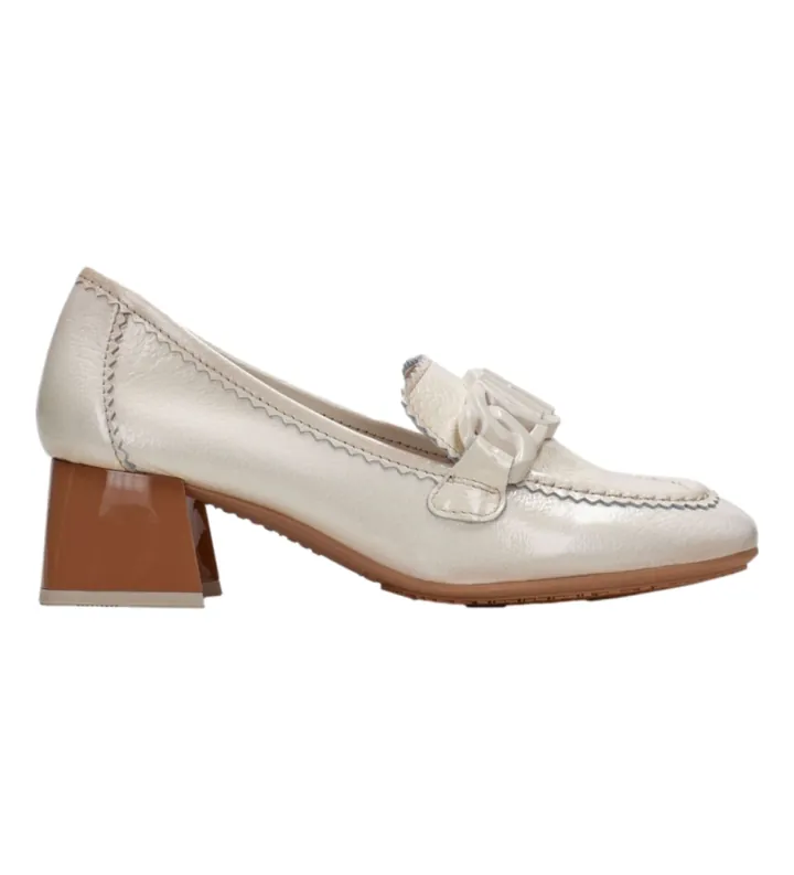 Hispanitas para mujer. HV243319 Zapatos Malta4 blanco roto (35), Piel, Plano, Ninguno, Casual