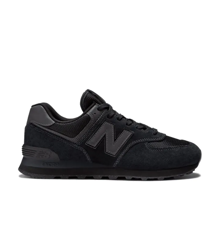 New Balance para hombre. ML574V3 Zapatillas 574 Núcleo negro (40.5), Piel, Plano, Cordones, Casual