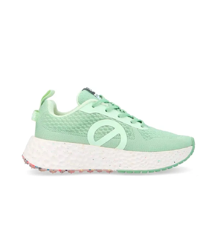 NO NAME para mujer. LNVDMS0 Zapatillas de poliéster reciclado Carter Fly verde (36), Plano, Cordones, Casual, Sostenible