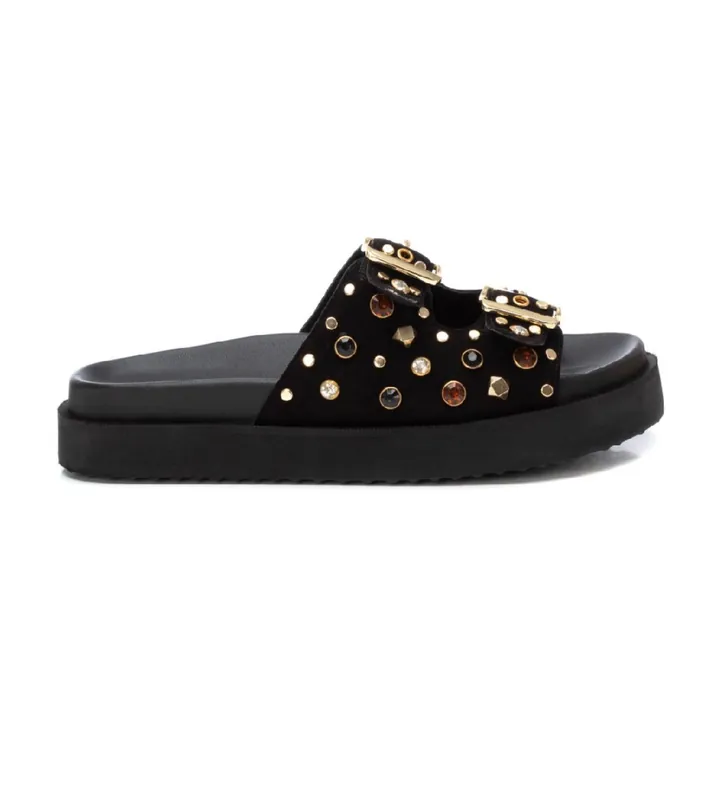 Carmela para mujer. 16240102-NEGRO Sandalias de piel 162401 negro (36), 1 a 3cm, Ninguno, Casual