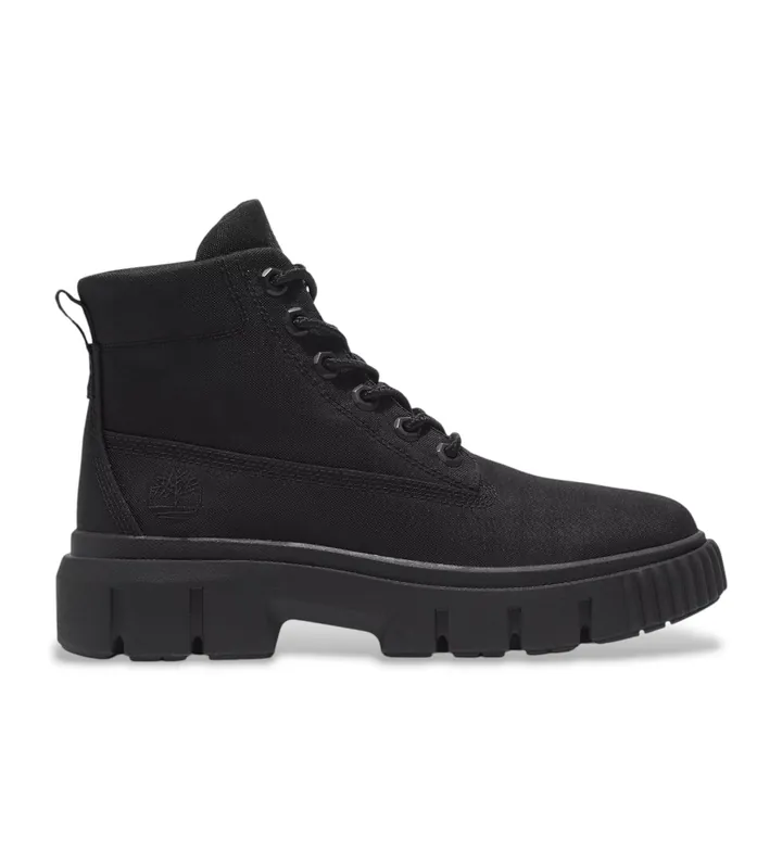 Timberland para mujer. TB0A42NW0151 Botas de caña media con cordones Greyfield negro (37 W), Plano, Casual