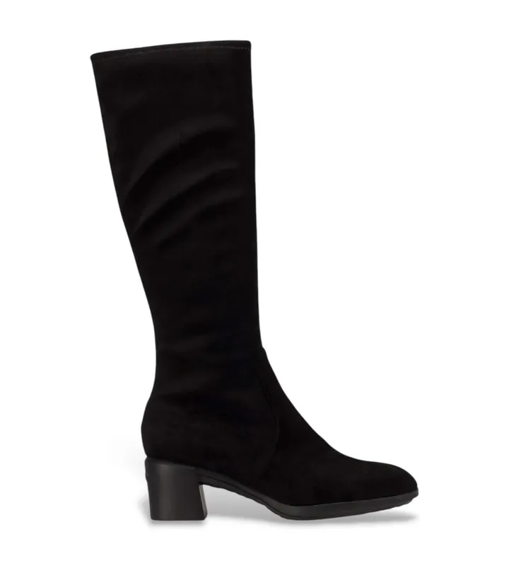 Wonders para mujer. H-6707 Botas Reghost negro (36), 1 a 3cm, Ante, Cremallera, Casual