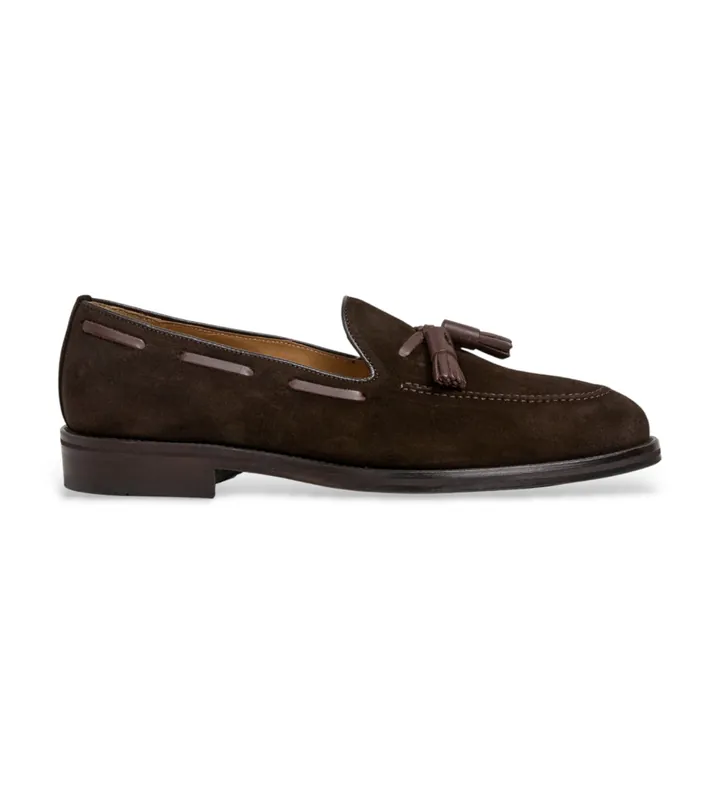 Hackett London para hombre. HMS200060 Mocasines de Piel Mayfair Soft marrón (43), Plano, 1 a 3cm, Ninguno, Casual, Fiesta, Clásico