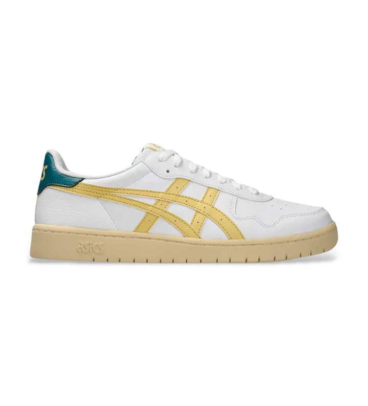 Asics unisex. 1203A615 Zapatillas Japan S blanco, amarillo (36), Plano, Cordones, Casual