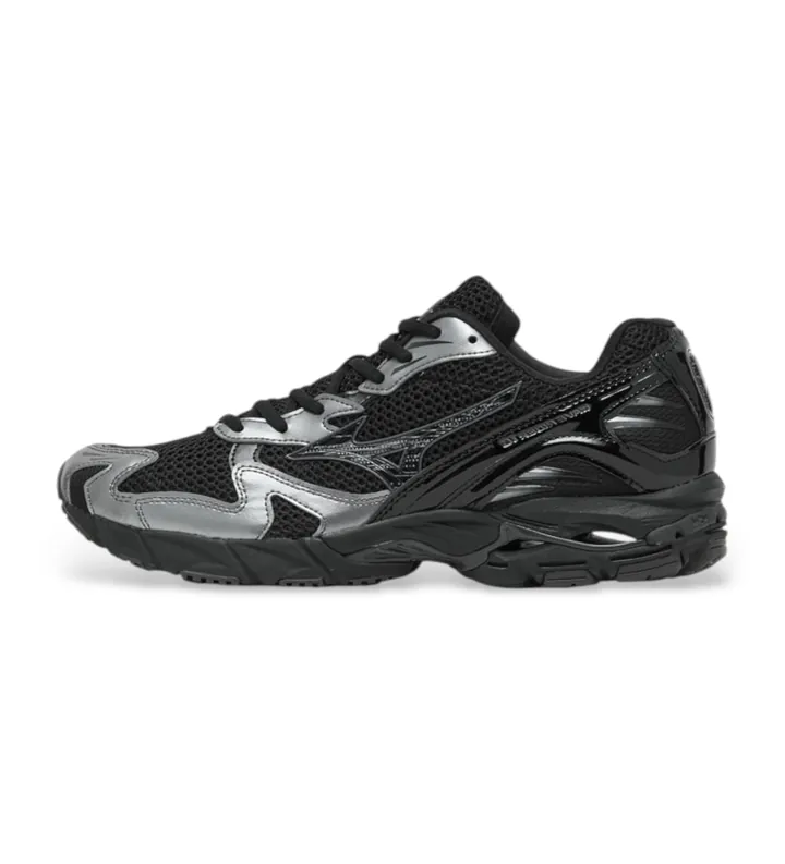 Mizuno unisex. D1GA2616 Zapatillas Wave Rider 10 negro (40.5), Plano, Cordones, Casual