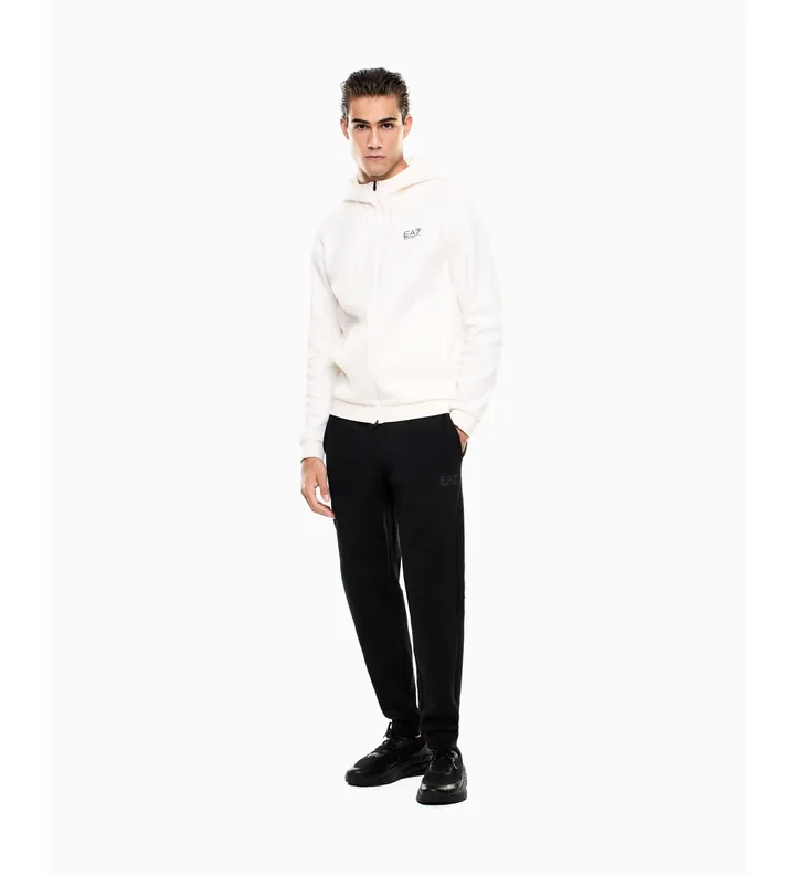 EA7 para hombre. 7M001602_AF20845 Chándal Natural Ventus blanco roto y negro (L), Casual, Deportivo, Algodón, Manga larga