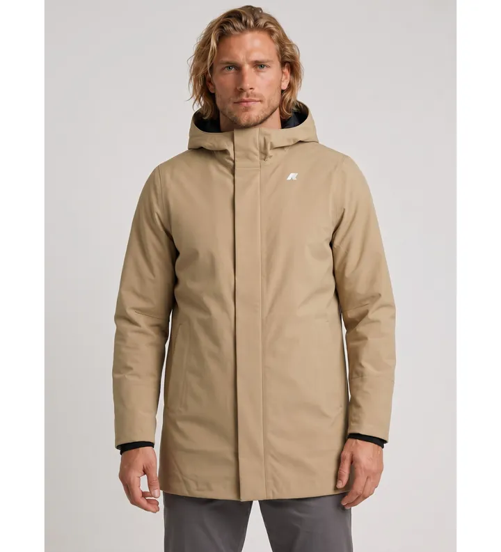 K-way para hombre. K7126UW Chaqueta Marlyn Bonded beige (L), Casual, Nylon