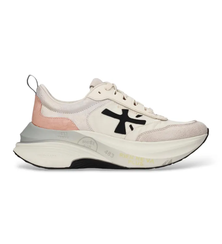 Premiata para mujer. HILL Zapatillas Hill blanco (36), Plano, Cordones, Casual
