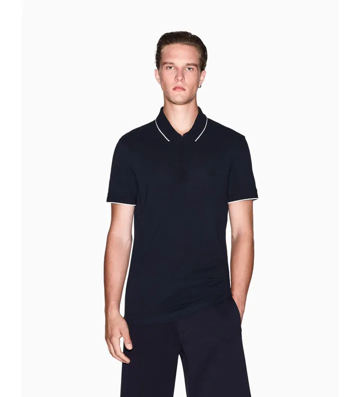 A|X Armani Exchange para hombre. XM001285AF10366UB101 Polo Ideal marino (XL), Casual, Algodón, Manga corta