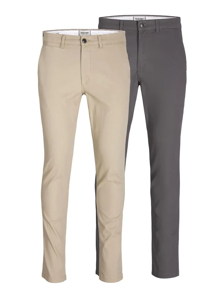 JACK & JONES Pantalón chino 'JJIMarco JJDave' beige / grafito