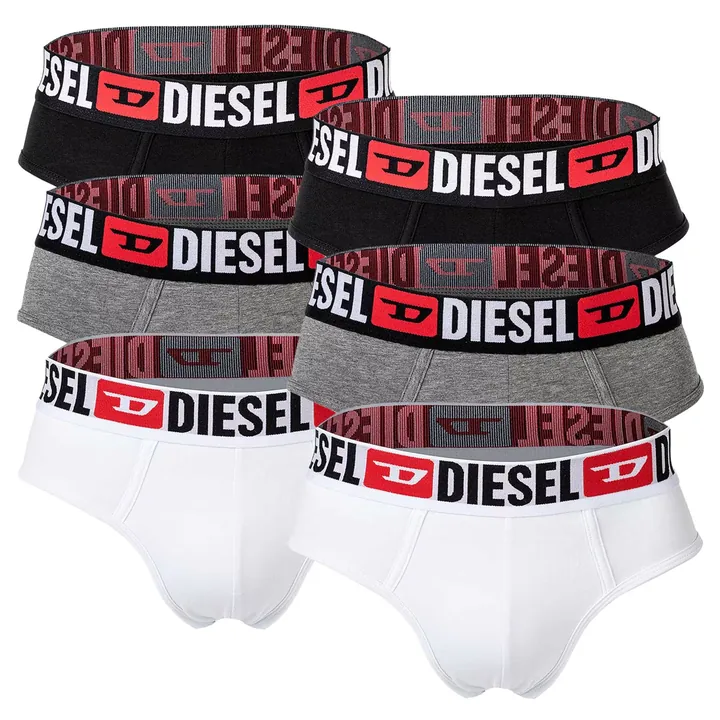 DIESEL Braga gris moteado / rojo / negro / blanco