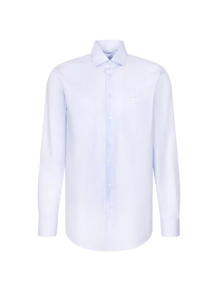 SEIDENSTICKER Camisa de negocios 'Schwarze Rose' azul claro / blanco