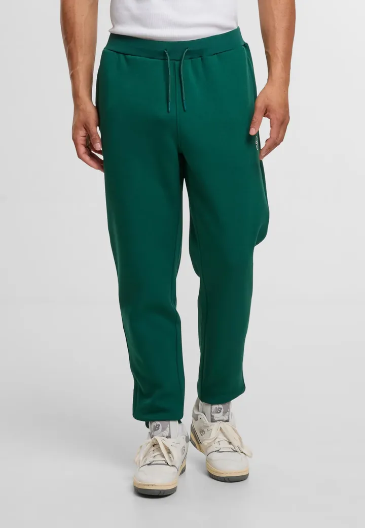 Sergio Tacchini Pantalón 'Cesena' verde oscuro / blanco