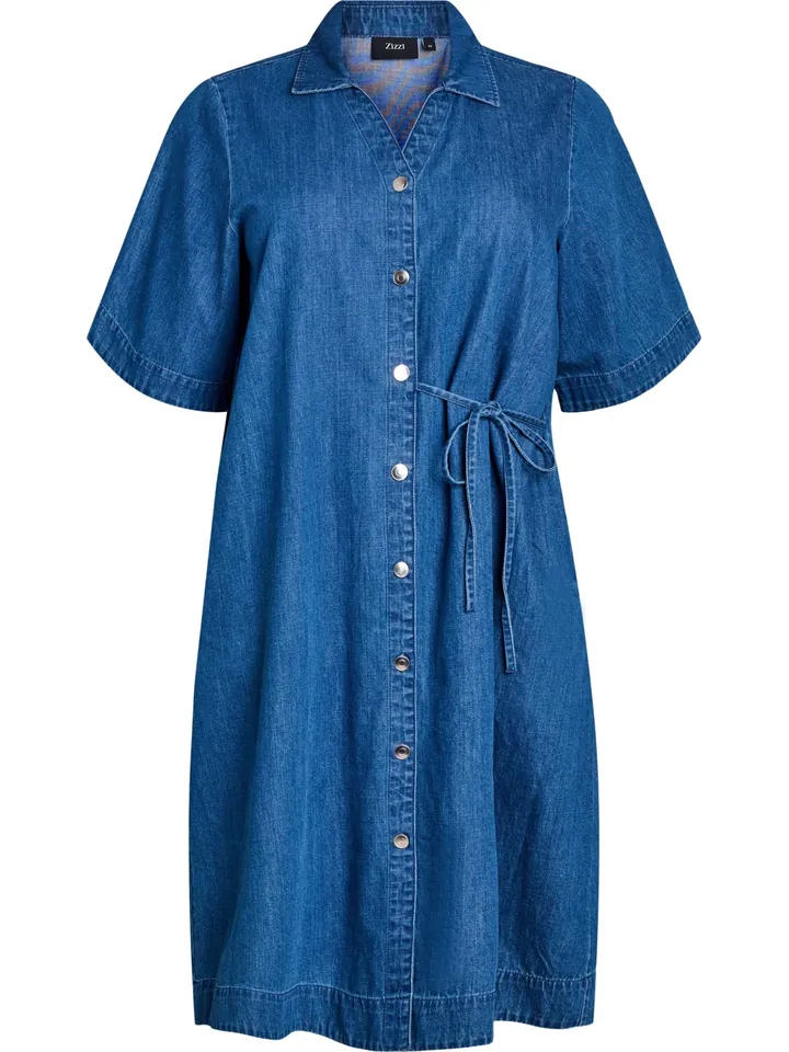 Zizzi Vestido camisero 'JLullu' azul denim