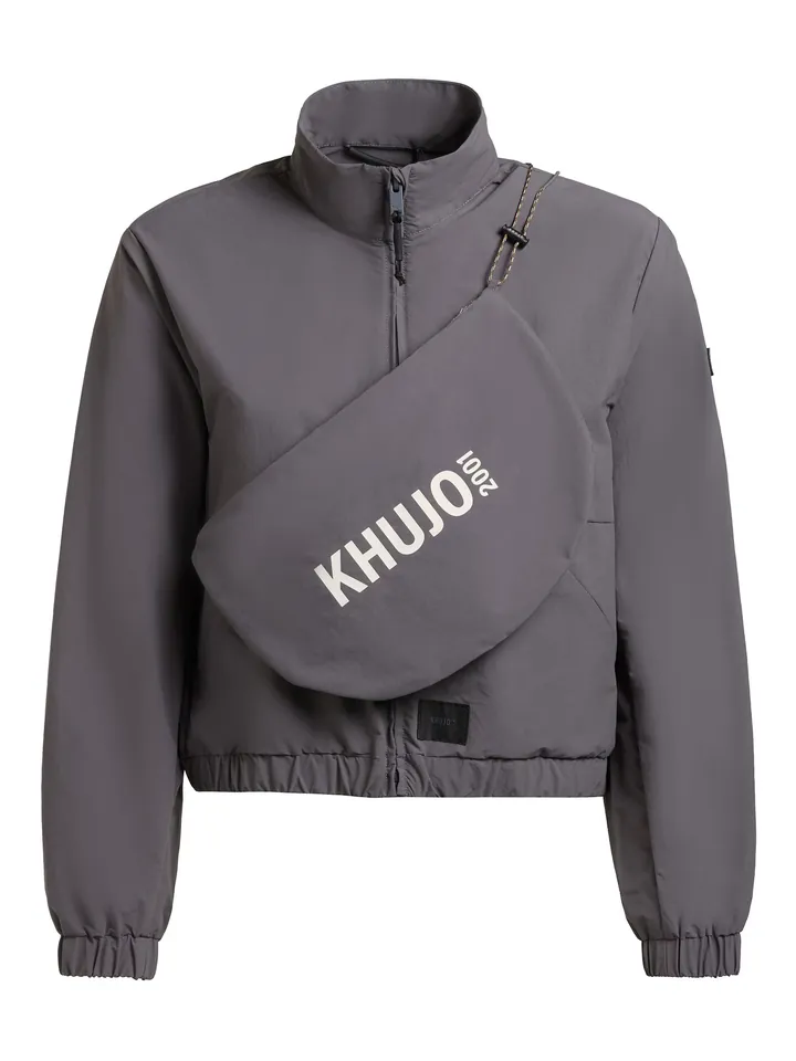 khujo Chaqueta de entretiempo 'Leitzi' gris oscuro / blanco