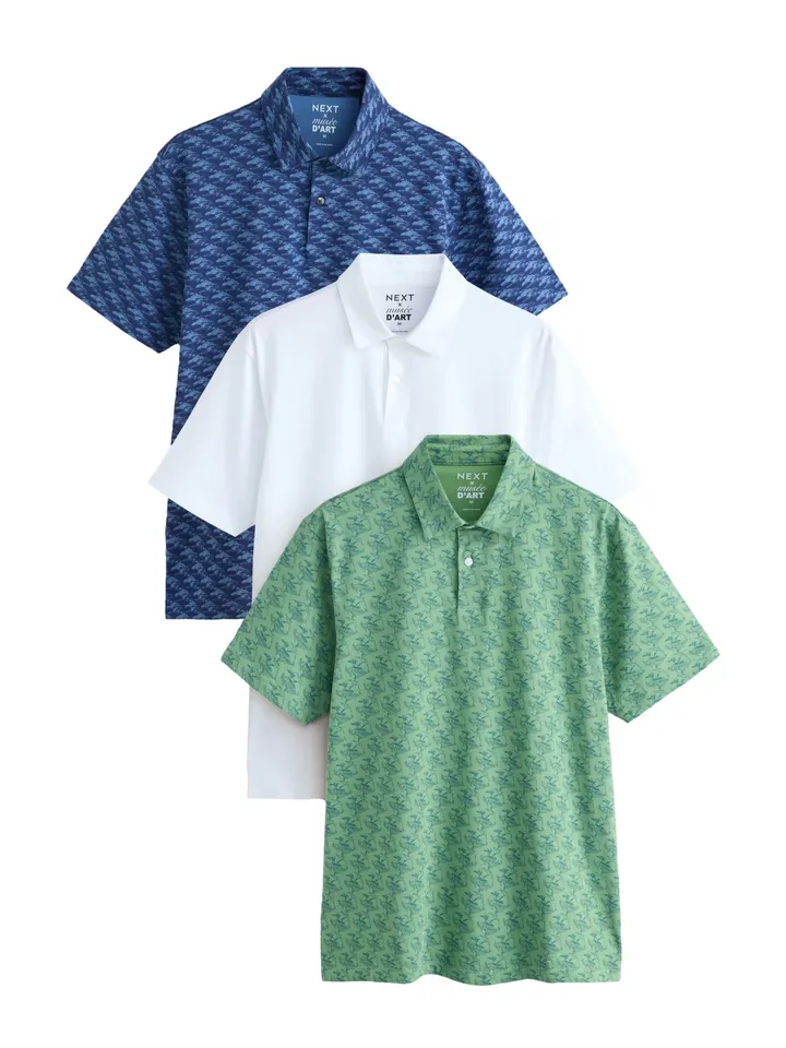 Next Camiseta  azul claro / azul oscuro / verde / blanco