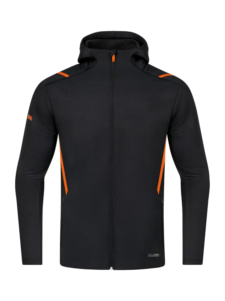 JAKO Chaqueta deportiva 'Challenge'  naranja / negro