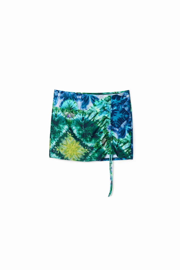 Desigual, Minifalda tie-dye, Verde, L