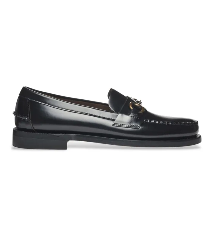 Sebago para hombre. 7001570 Mocasines de Piel Classic Joe negro (40), Plano, 1 a 3cm, Ninguno, Casual, Fiesta, Clásico