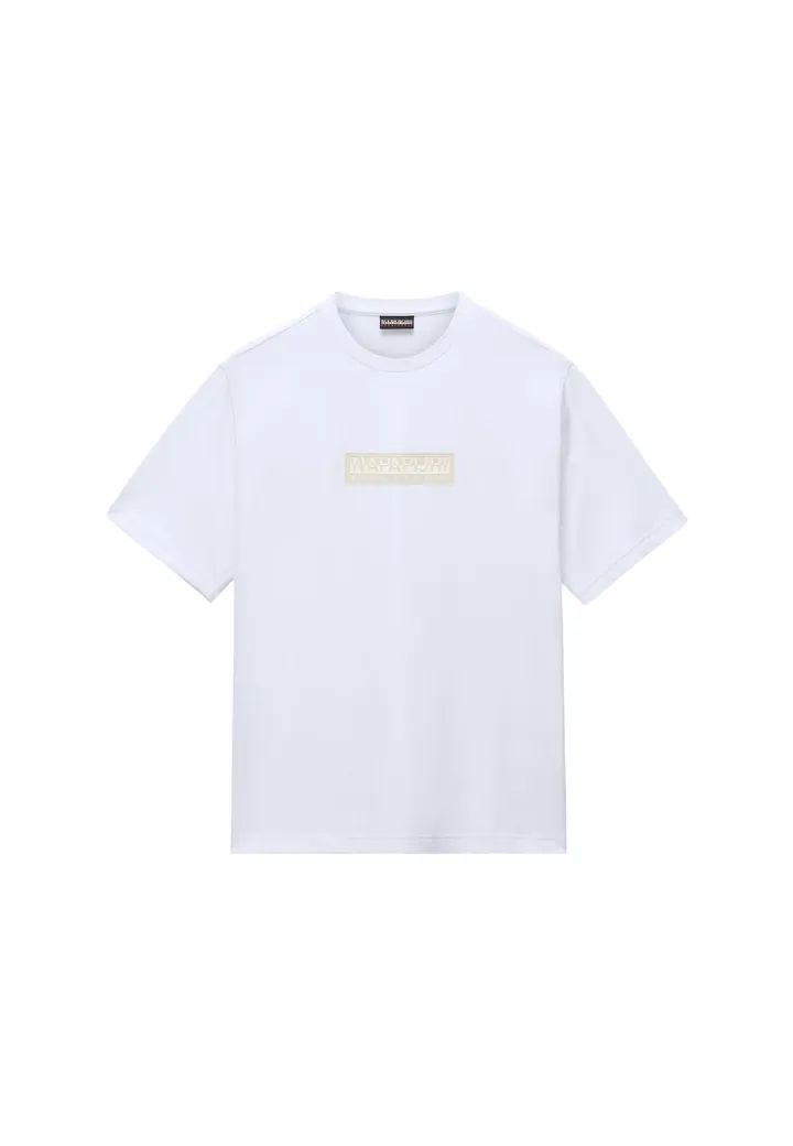 NAPAPIJRI Camiseta 'BOX'  crema / arena / blanco