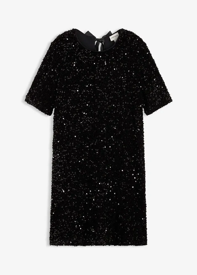 Vestido corto con lentejuelas