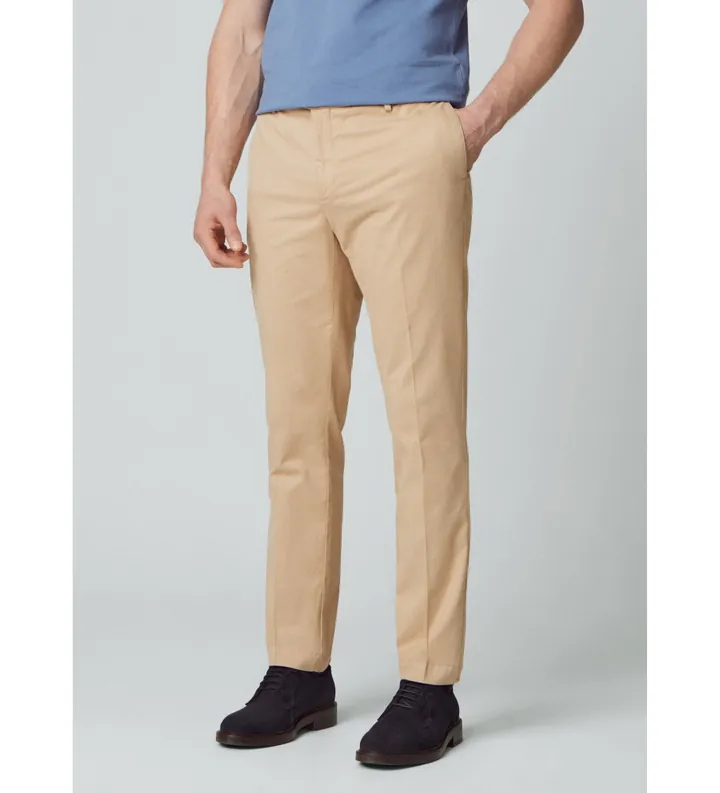 Hackett London para hombre. HM212487 Pantalón Chino Kensington beige (34/34), Casual, Algodón