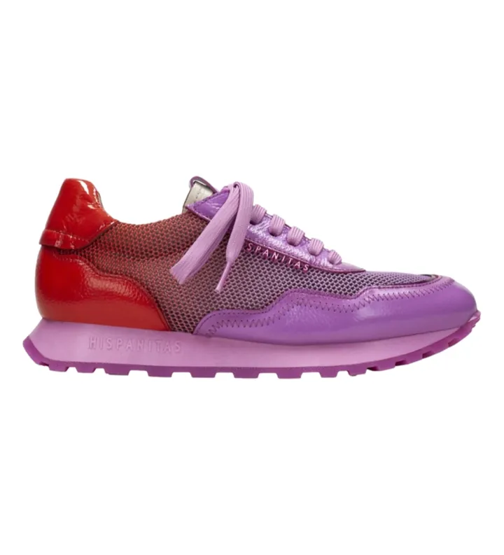 Hispanitas para mujer. BHV243231 Zapatillas Loira violeta (35), Plano, Cordones, Casual, Rosa, Lila, Poliéster reciclado