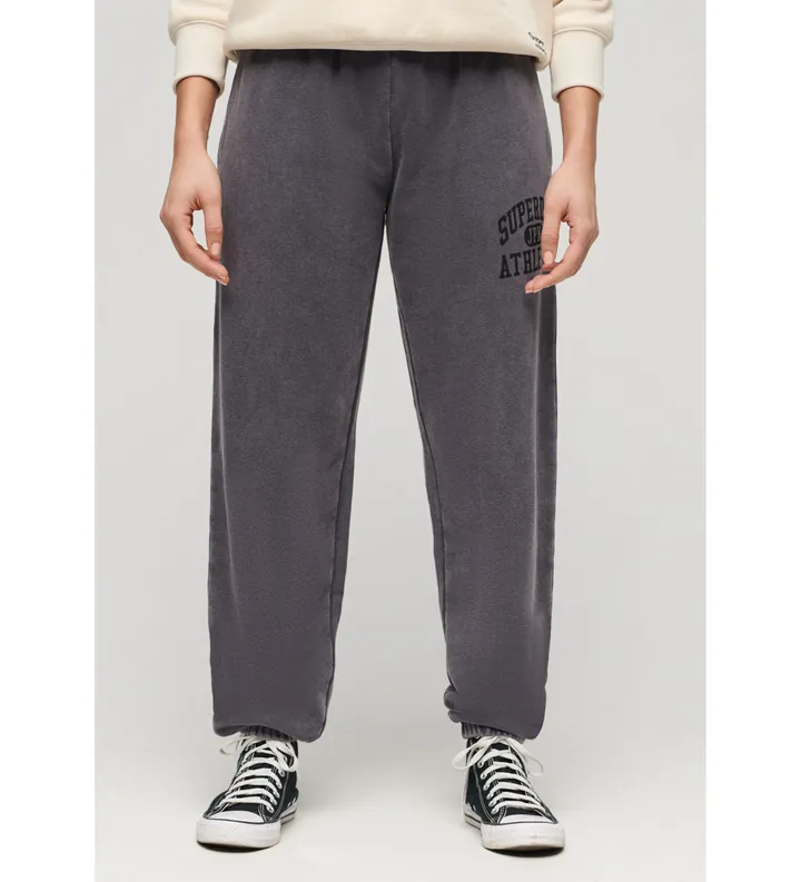 Superdry para mujer. W7011072A Pantalón Jogger lavado Vintage marino (L), Casual, Algodón