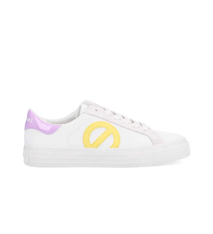 NO NAME para mujer. MNGMNS0 Zapatillas deportivas de piel con cierre de cordones blanco (37), Plano, Casual