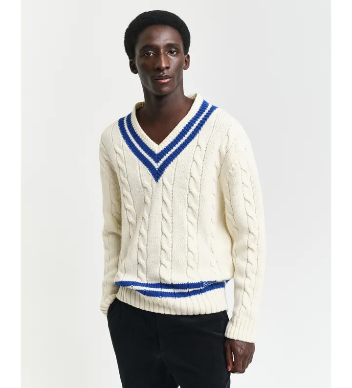 Gant para hombre. 8060099 Jersey Ochos beige (L), Casual, Lana, Manga larga