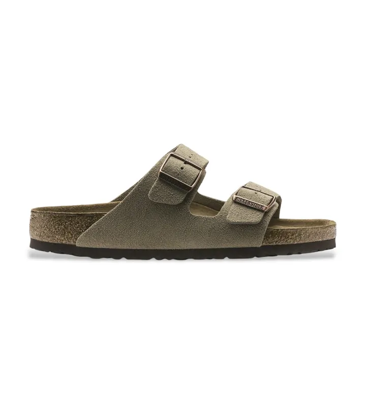 Birkenstock para mujer. 951303 Sandalias de Piel Arizona Plantilla blanda (Ajuste Estrecho) taupe (38), Plano, Ninguno, Casual