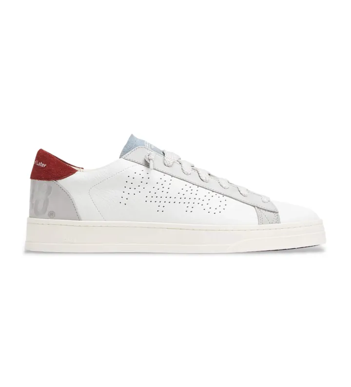 P448 para hombre. F25JACKC101 Zapatillas Jackc 101 blanco (40), Piel, Plano, Cordones, Casual