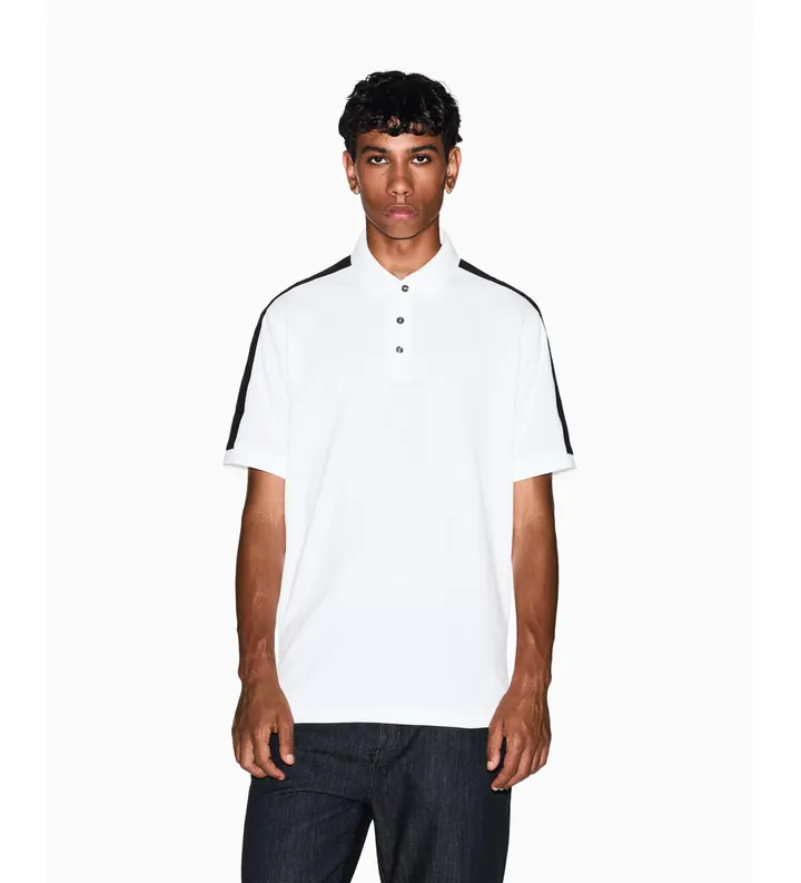 A|X Armani Exchange para hombre. XM001290AF10366U0009 Polo Piqué blanco (L), Casual, Algodón, Manga corta