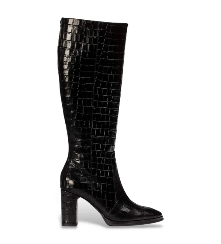 Wonders para mujer. M-5150 Botas Treze negro (41), Piel, 5 a 8cm, Cremallera, Casual