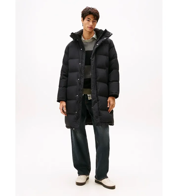 Tommy Jeans para hombre. DM0DM22250 Parka Acolchada negro (M), Casual, Poliéster