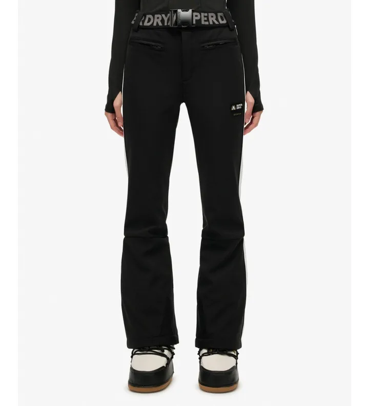 Superdry para mujer. WS110186A Pantalón Luxe Sky negro (10 UK = S), Deportivo, Poliamida, Nieve