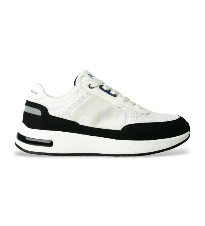 A|X Armani Exchange para hombre. XUX090XV276M0017 Zapatillas casual blanco (41), Plano, Cordones