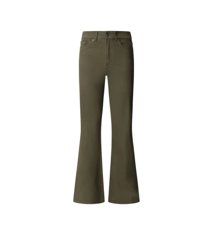 Pepe Jeans para mujer. PL2100021 Pantalón High Waist Flare Willa verde (25/32), Casual, Algodón