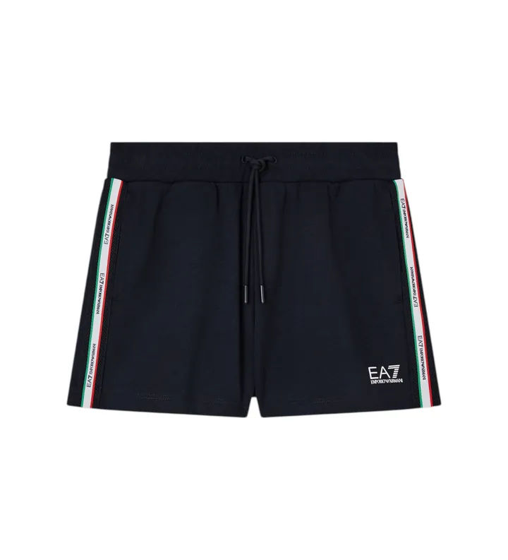 EA7 para mujer. 7W001224_AF12660 Pantalón corto Italian Spirit azul (L), Casual, Algodón, Marino