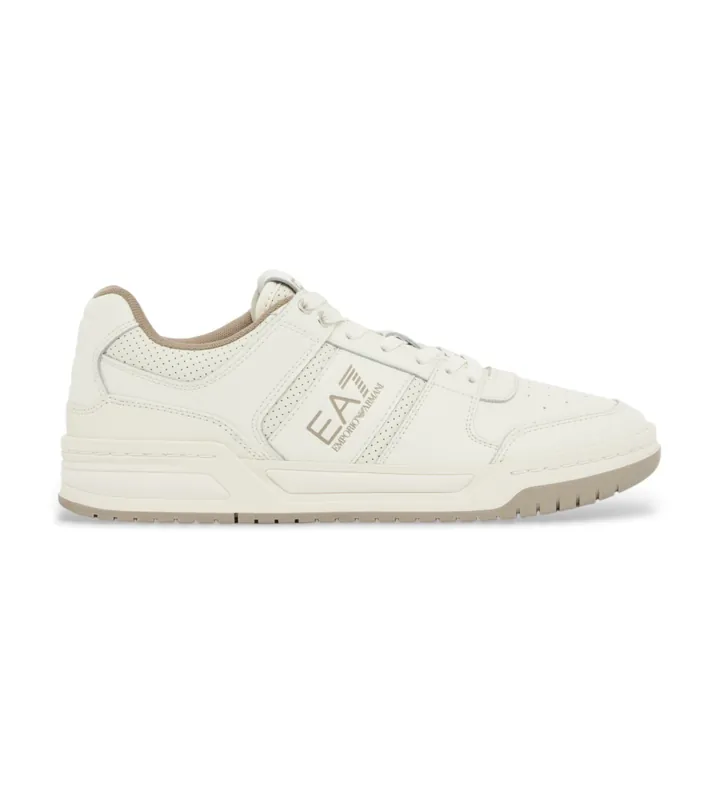EA7 unisex. X8X234_XK422 Zapatillas de Piel Baseline beige (37 1/3), Plano, Cordones, Casual