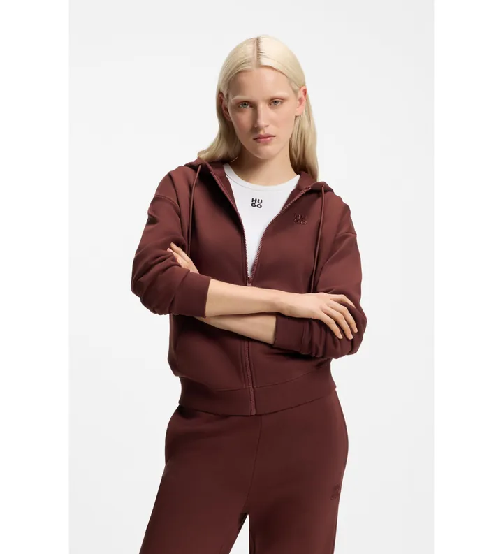 HUGO para mujer. 50535240 Sudadera Dalfine marrón (L), Casual, Algodón