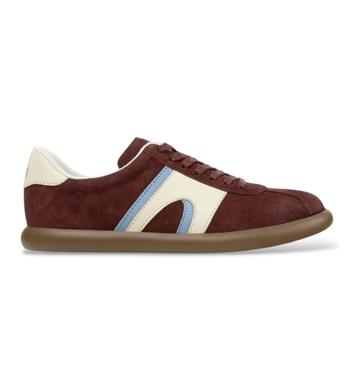 Camper para mujer. K201608-037 Zapatillas de piel Pelotas Soller burdeos (36), Plano, Ninguno, Casual