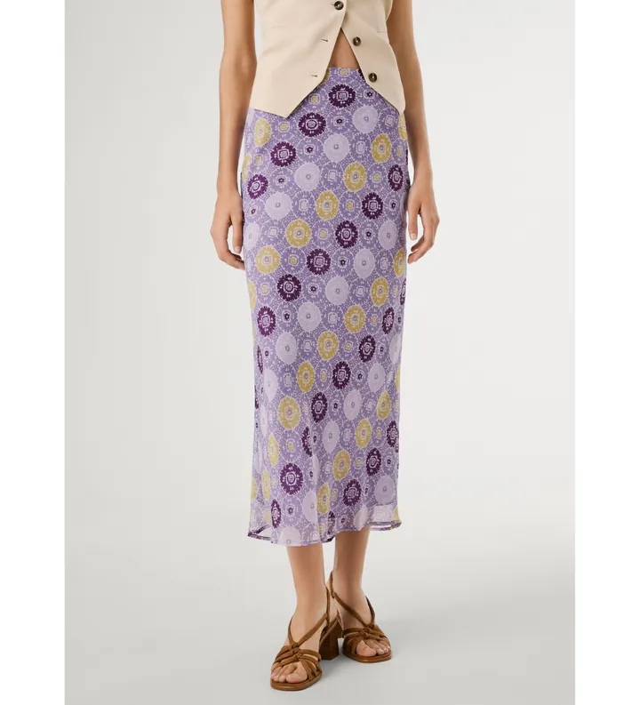 Pepe Jeans para mujer. PL901233 Falda Luly lila (M), Casual, Poliéster