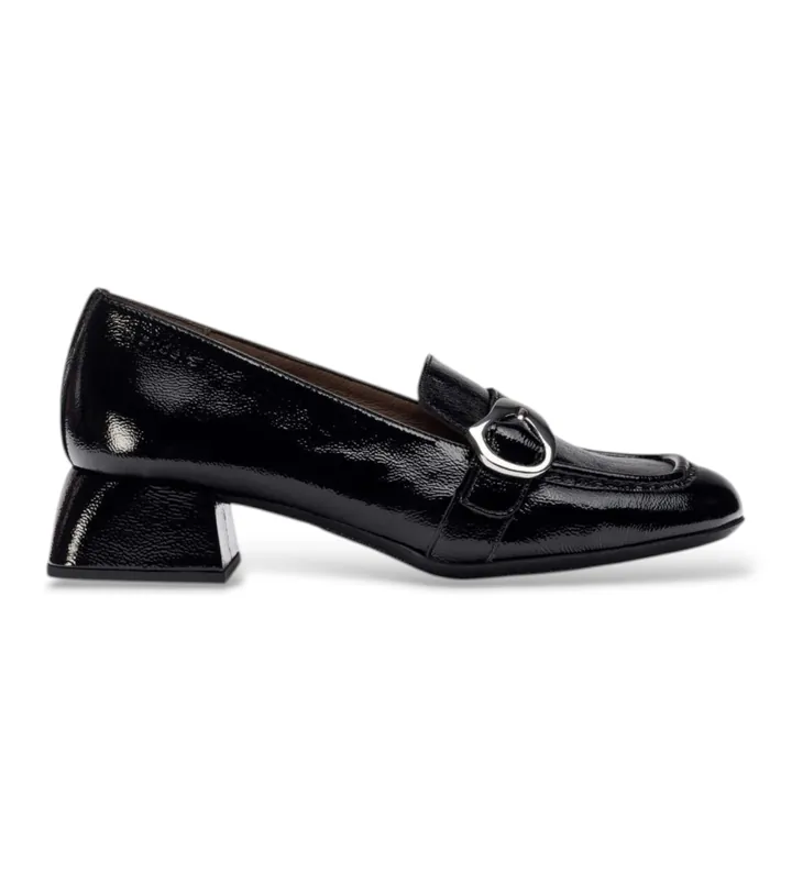 Wonders para mujer. D-1210_5452_5792 Mocasines de Piel James Negro (36), 3 a 5cm, Ninguno, Casual, Clásico, Charol