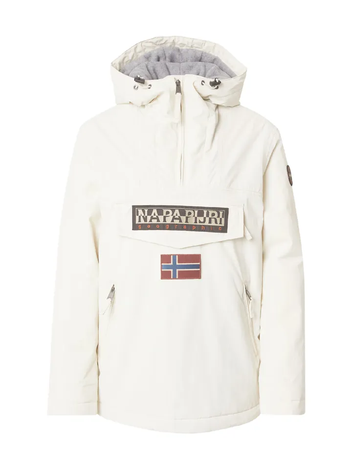 NAPAPIJRI Chaqueta funcional 'Rainforest' beige / arena / rojo / negro