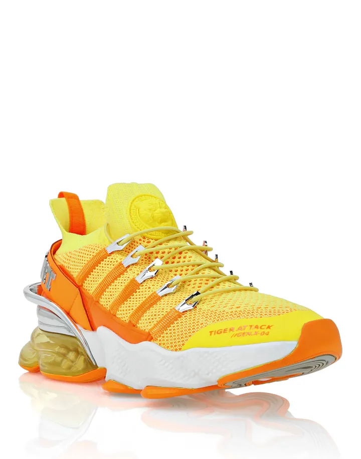 Plein Sport Zapatillas deportivas bajas 'Tiger Attack Gen. X.04' amarillo / gris / naranja