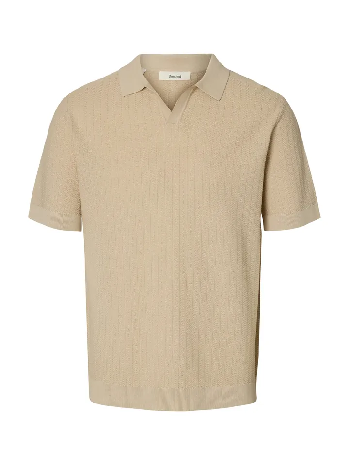 SELECTED Camiseta 'SLHMattis'  beige